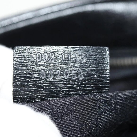 GUCCI Shoulder Bag Leather Black Silver 002 1115 Auth 146591V - Picture 10 of 16